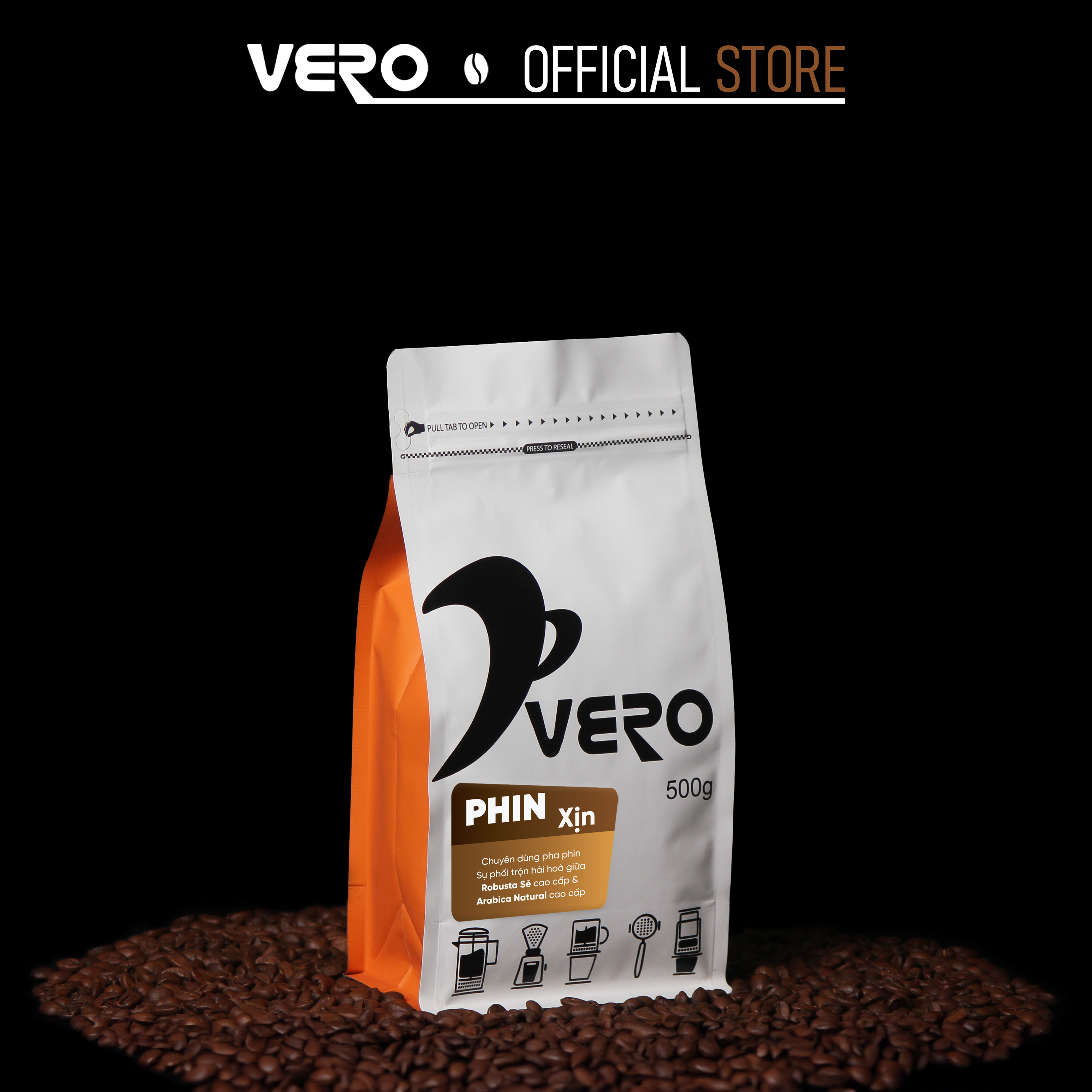 Cà Phê Vero Phin "Xịn" 100% Robusta Sẻ - Bảo Tồn Truyền Thống Việt